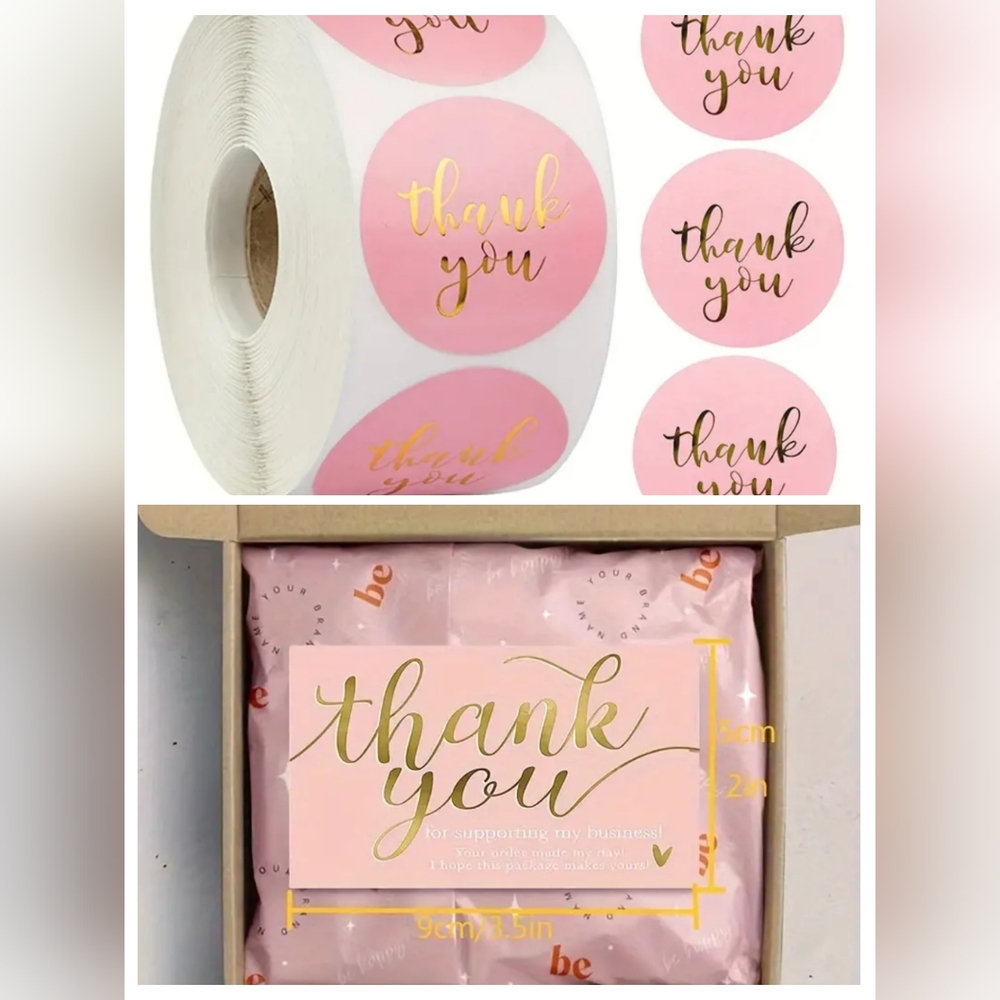 500 Stickers & 50 cards Thank You!